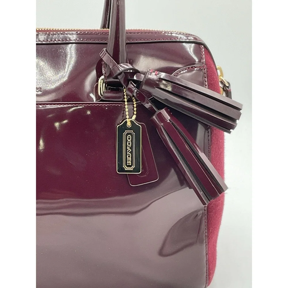 Coach Legacy Haley Satchel Tassel Wine Color Satchel Quiet Luxury Purse